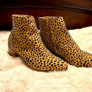 Cheetah print booties
